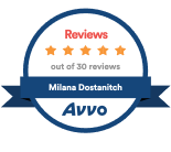Reviews - 5 Stars out of 30 reviews - Milana Dostanitch - Avvo