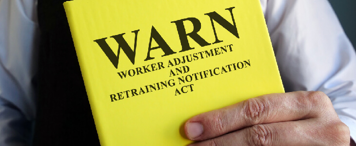 text that reads worker adjustment and retraining notification act