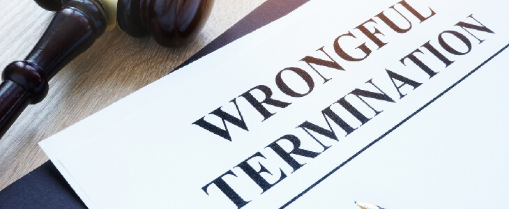 text that reads wrongful termination