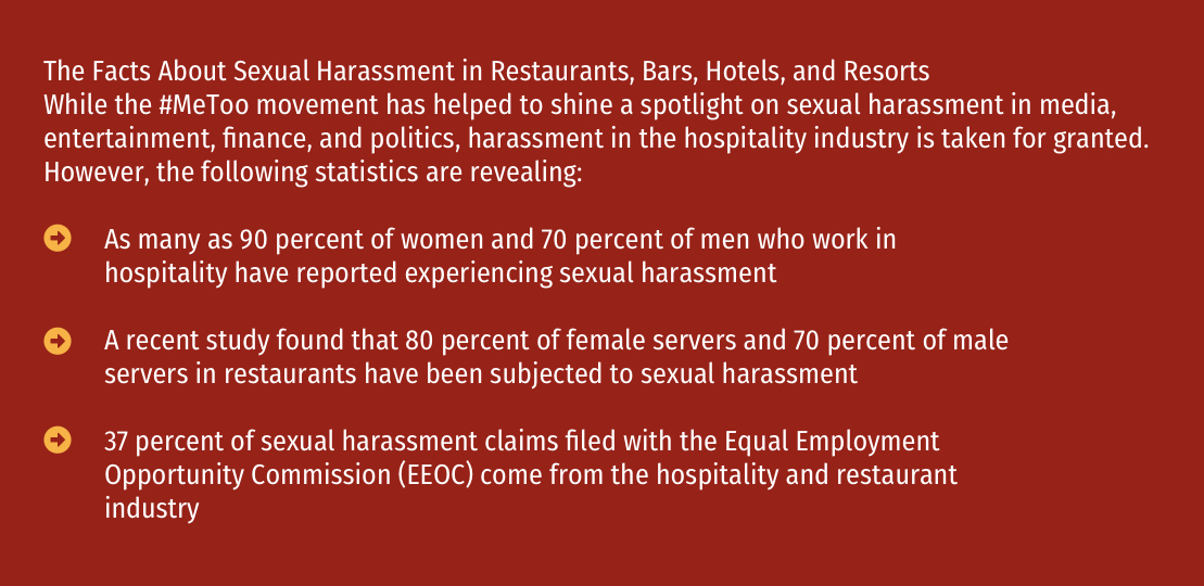 The Facts About Sexual Harassment in Restaurants, Bars, Hotels, and Resorts