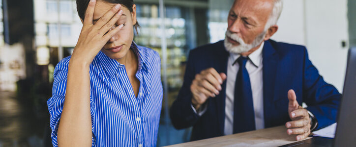 female employee being harassed by male employer