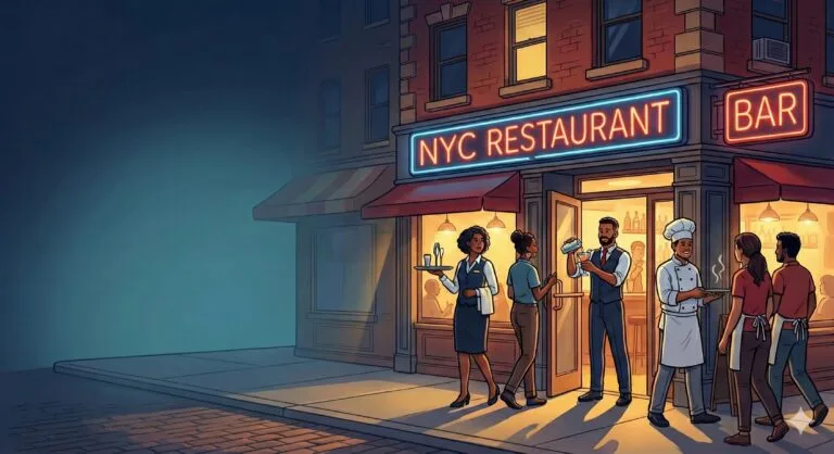 Illustration of a restaurant exterior
